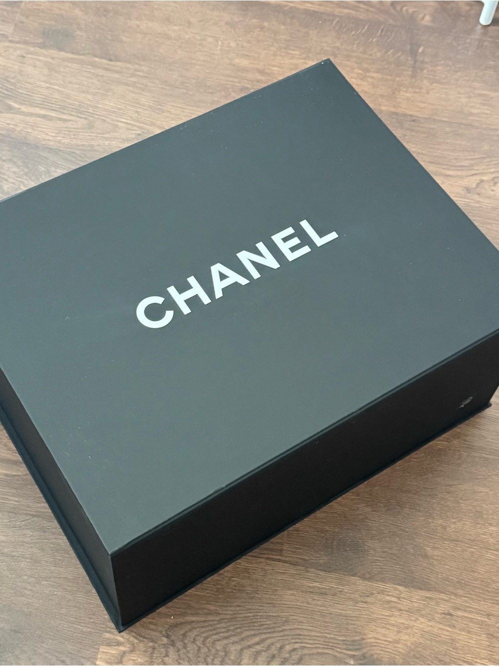 CHANEL Black Box with White Logo